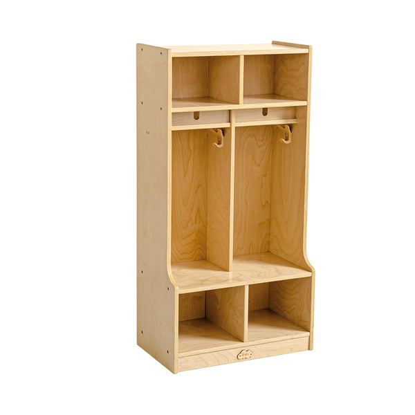  Children Preschool Coat Locker With Cubbies - 2 Section