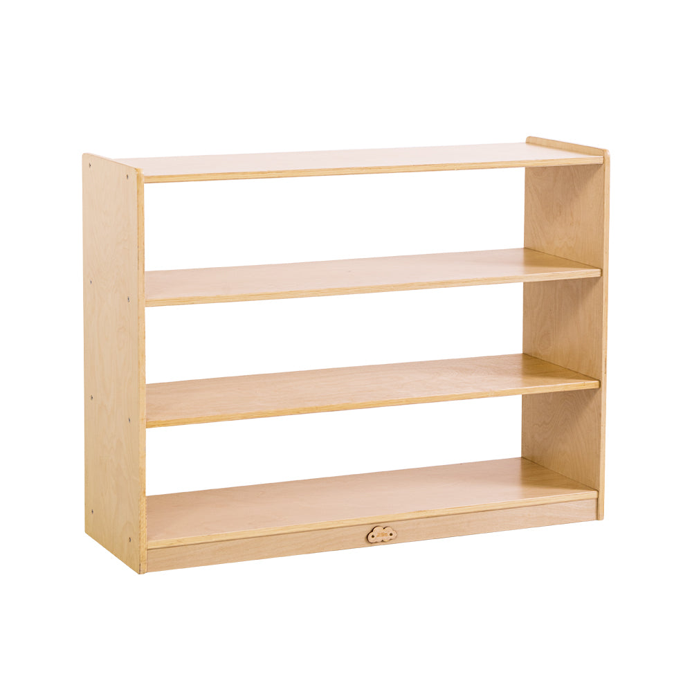 3 Shelf Wooden Storage Cabinet Open Back H76cm