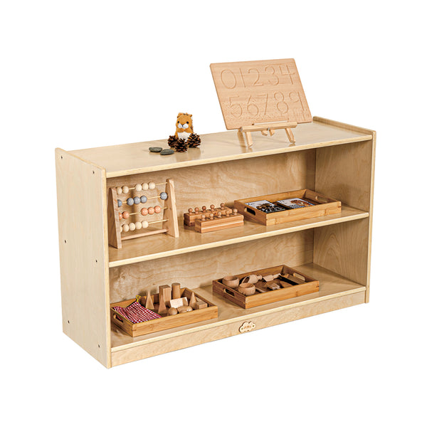  2 Shelf Wooden Storage Cabinet H60.5cm