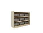 Kids 3 Shelf Wooden Bookcase Organiser Storage - H76cm