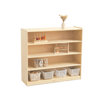 Kids 4 Shelf Wooden Bookcase Organiser Storage - H91cm