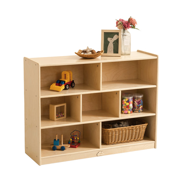  7 Cubby Storage Cabinet Kids Bookcase Organiser - H76cm