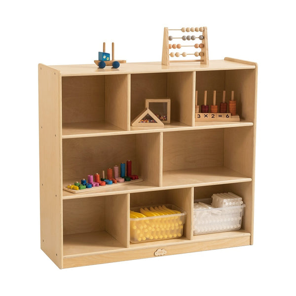  8 Cubby Cabinet Kids Bookshelf Organiser Storage - H91cm