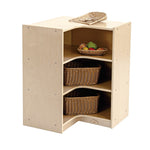 Kids 3 Shelf Corner Storage Cabinet - H76cm