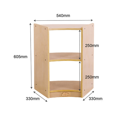 Children Curved Shelf With Open Back - H60.5cm
