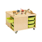 Preschool Activity Play Table with 12 Storage Bins
