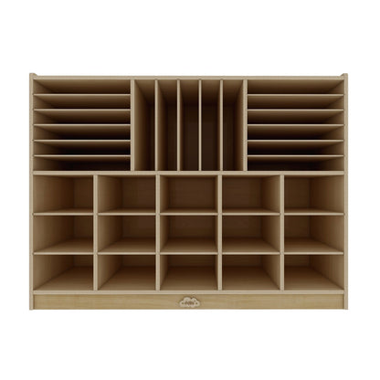 15 Cubby Cabinet Kids Bookshelf Organiser Storage