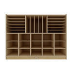 15 Cubby Cabinet Kids Bookshelf Organiser Storage