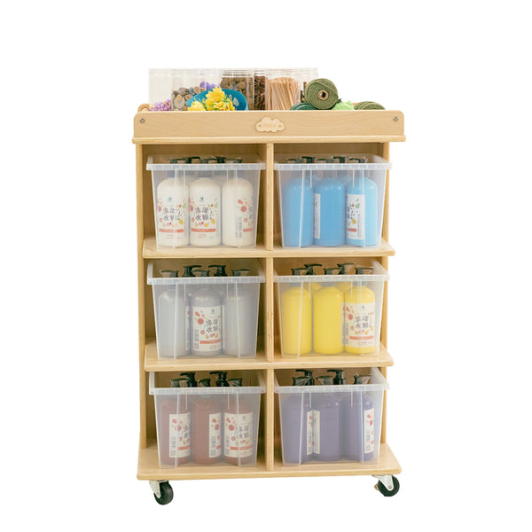  6 Tray Storage Cabinet With Castors