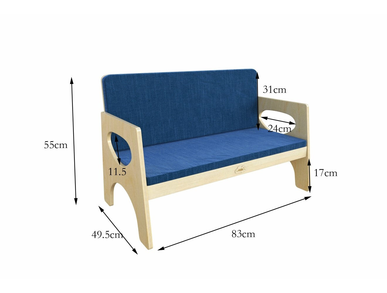 Goteborg Kids Armchair Double Seat Sofa