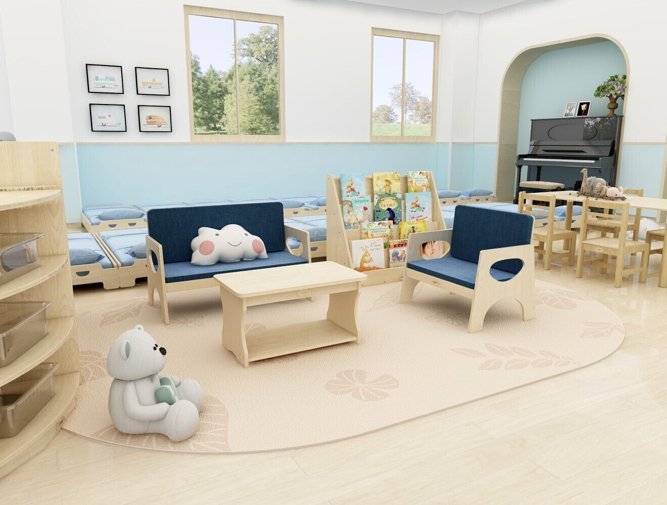 Goteborg Kids Armchair Double Seat Sofa