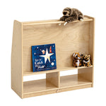 Kids Double Side Wooden Bookcase With Storage