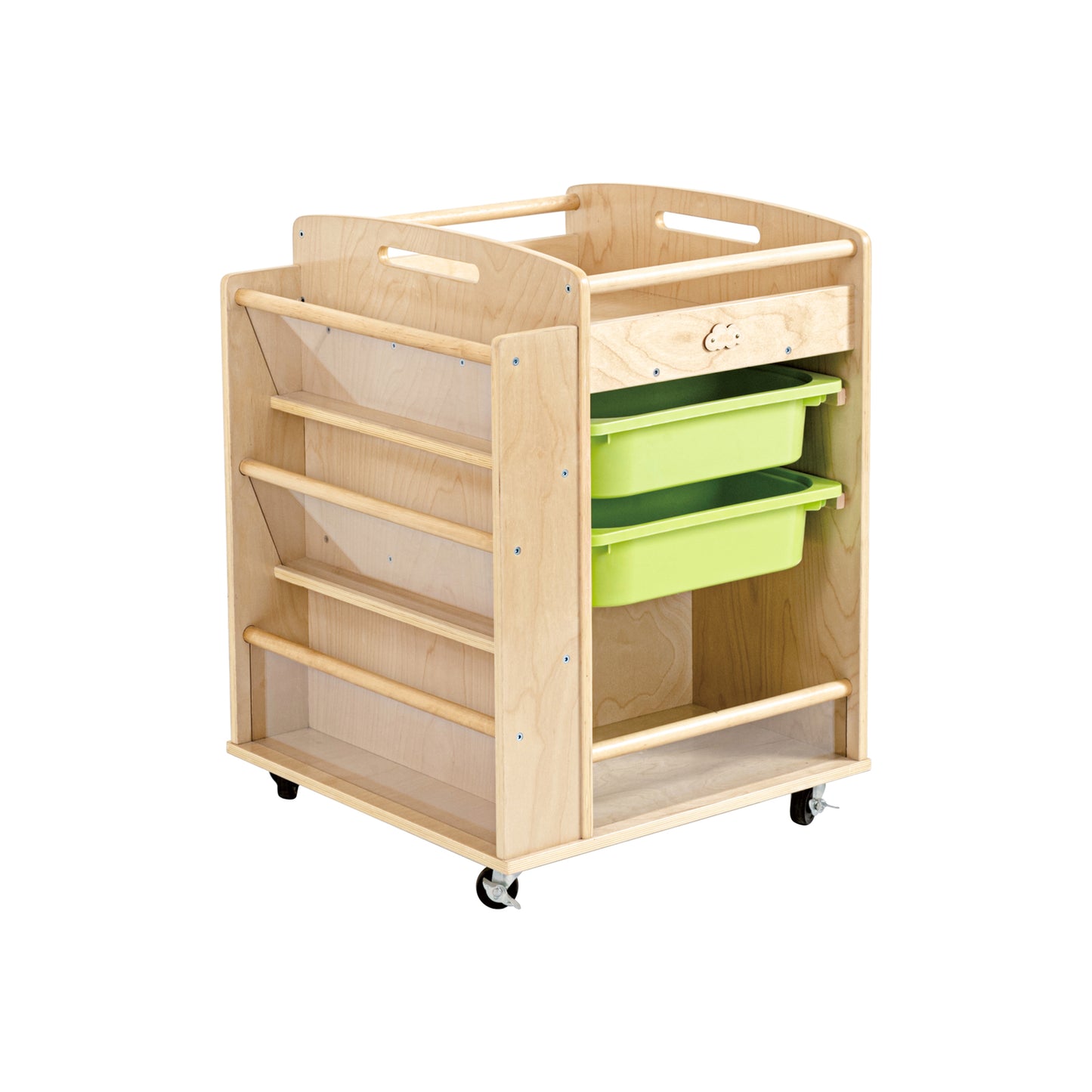 Wooden Art Craft Material Storage Trolley 