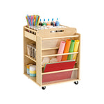 Jooyes Craft Material Wooden Storage Trolley