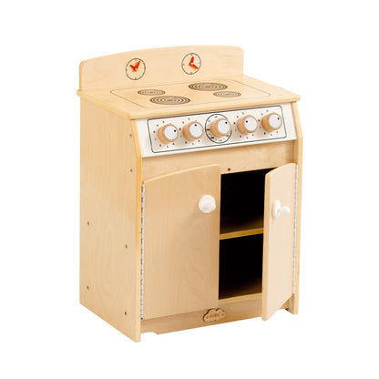 Kids Wooden Play Kitchen Stove - H65cm