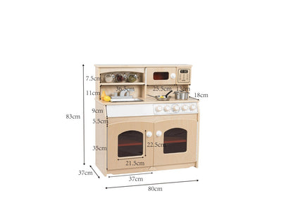 Kids Wooden Play Kitchen 4-in-1