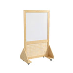 Magnetic Mobile Discover Whiteboard with Pegboard - H140cm