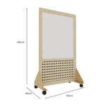 Magnetic Mobile Discover Whiteboard with Pegboard - H140cm