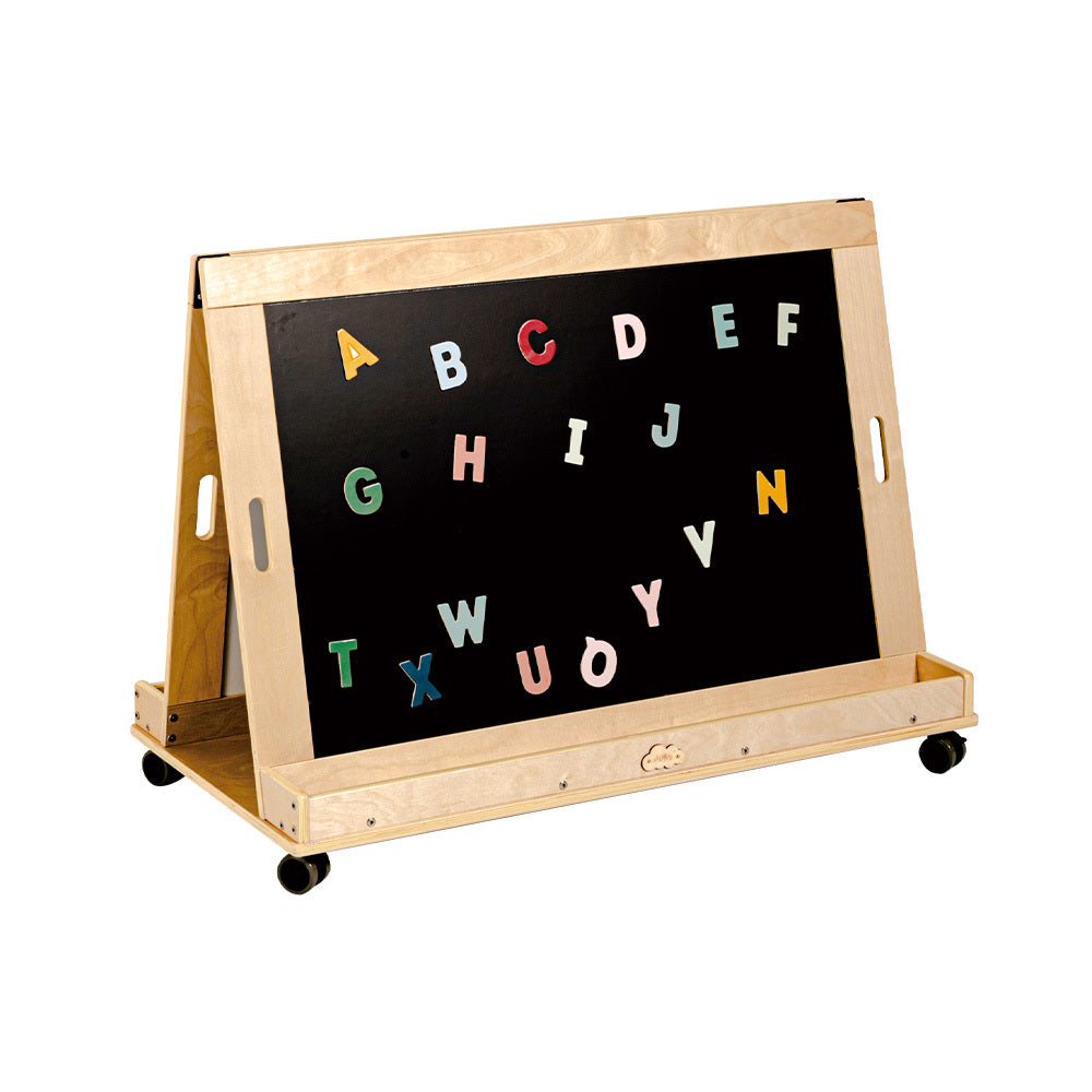  Kids Magnetic Standing Easel White and Black Board