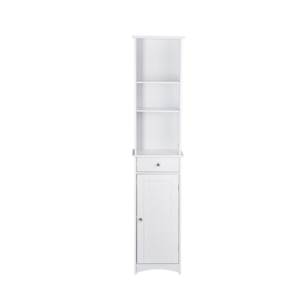  Bathroom Tall Storage Cabinet Organiser - White