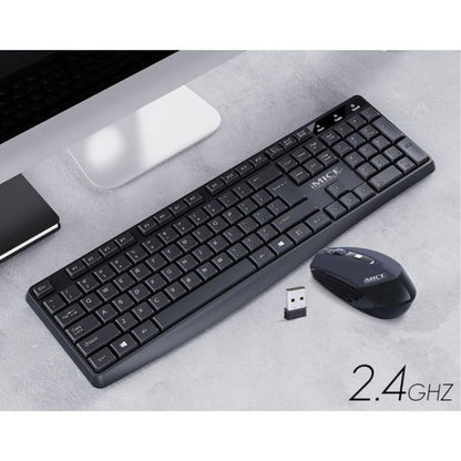 Wireless Keyboard And Mouse Combo 2.4Ghz Ergonomic Office 104 Keys