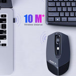 Wireless Keyboard And Mouse Combo 2.4Ghz Ergonomic Office 104 Keys