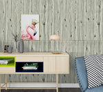 Decorative 3D Foam Wallpaper Panels Grey Wood Grain 10Pcs