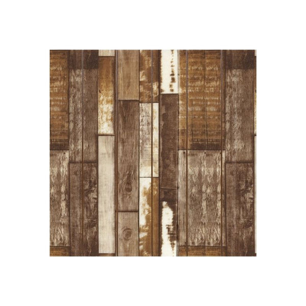  Decorative 3D Foam Wallpaper Panels Dark Wood 10Pcs