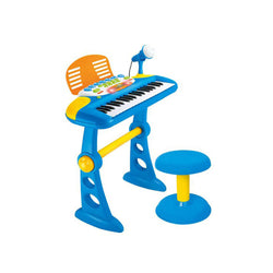 Children'S Electronic Keyboard With Stand (Blue) Musical Instrument Toy