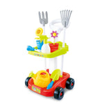 Children'S Gardening Trolley Set With Fake Garden Tools For Toddlers