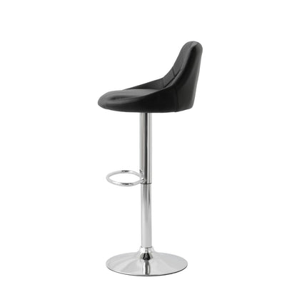 Bar Stools Padded Leather Adjustable 56x51x84cm