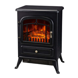 Electric Fireplace Heater W/ Real Flame Effect & 2 Heat Settings