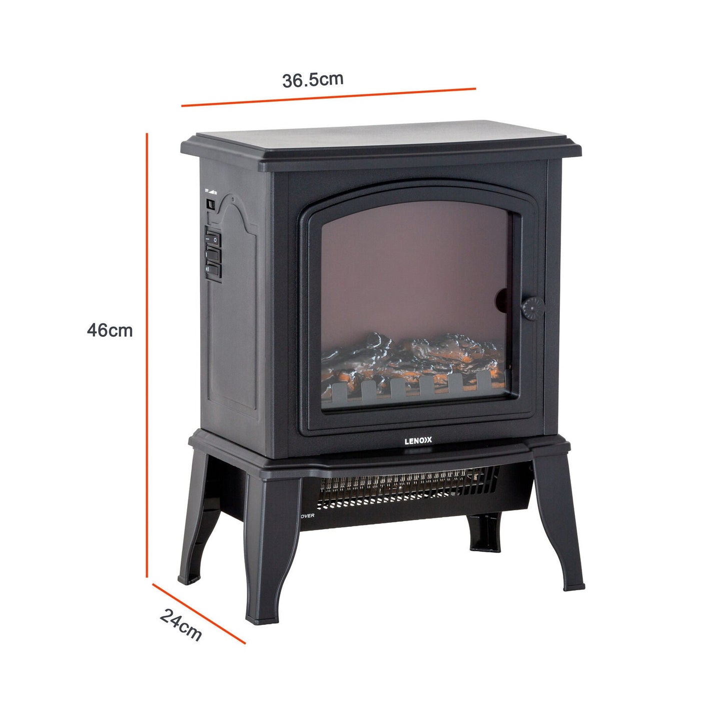 Electric Fireplace Heater 2000W Log Flame | Home & Living - 3