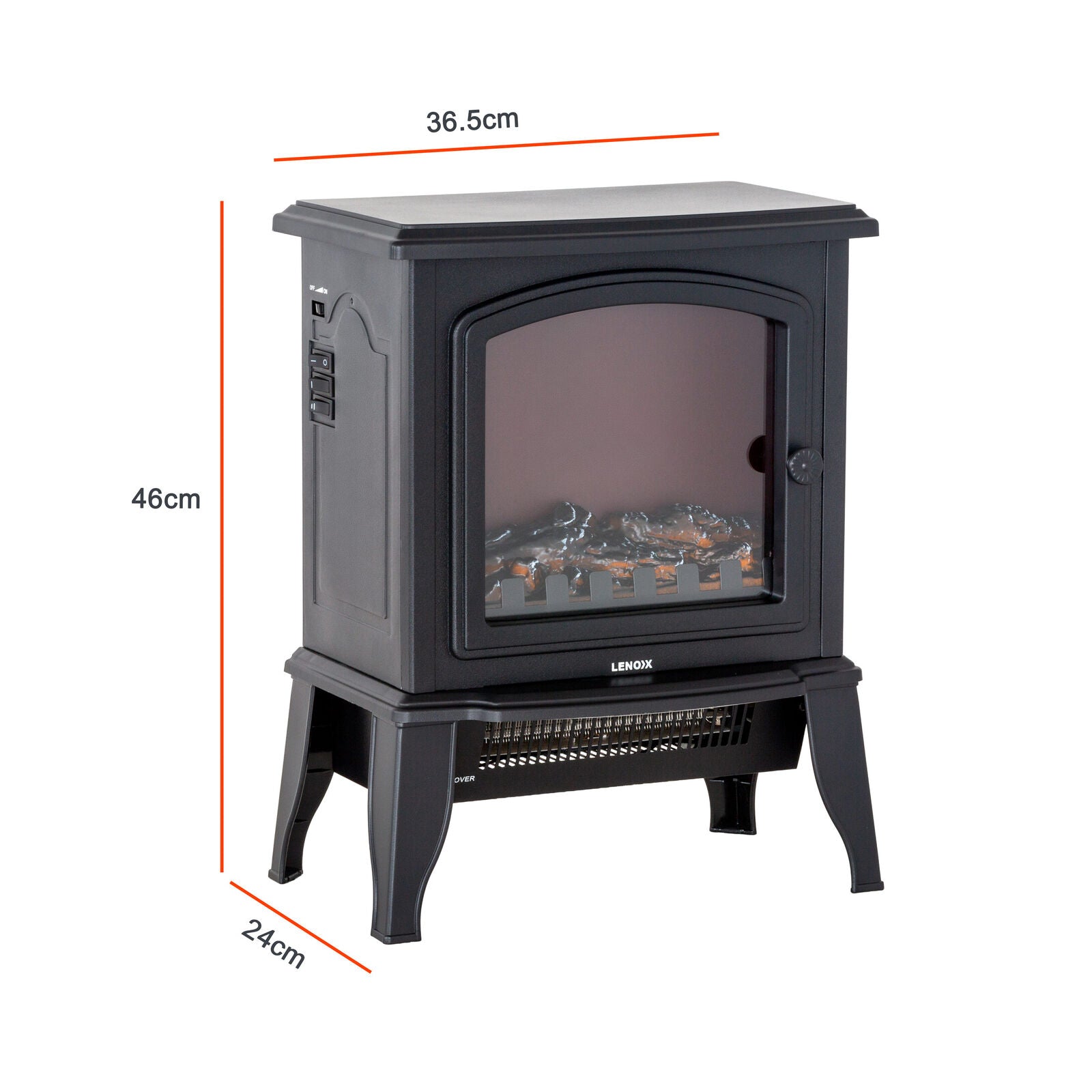 Electric Fireplace Heater 2000W Log Flame | Home & Living - 3
