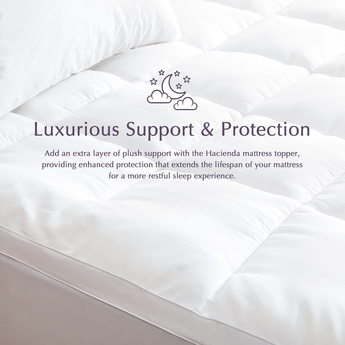 Mattress Topper Hypoallergenic Bamboo 183x203x45cm