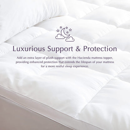 Mattress Topper Hypoallergenic Bamboo 183x203x45cm