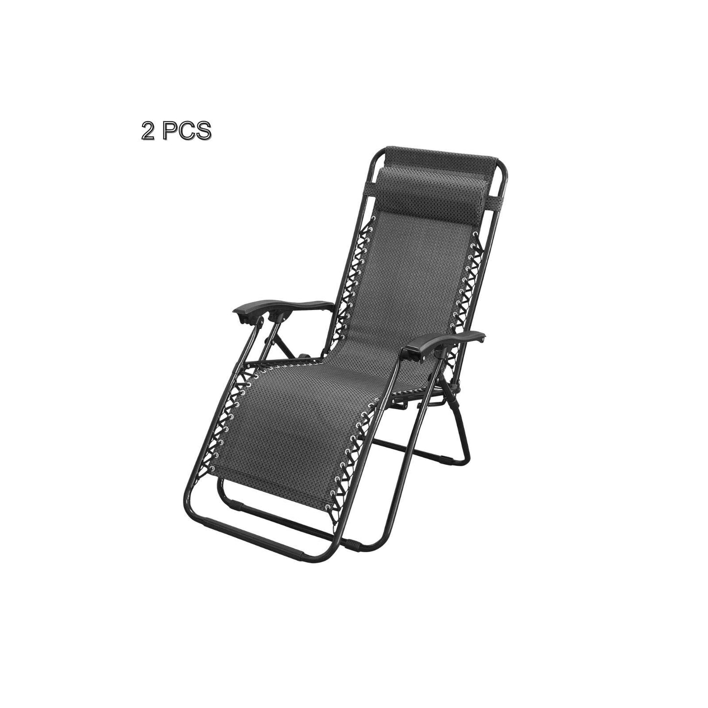 Reclining Chair Black Folding 65x110x90cm