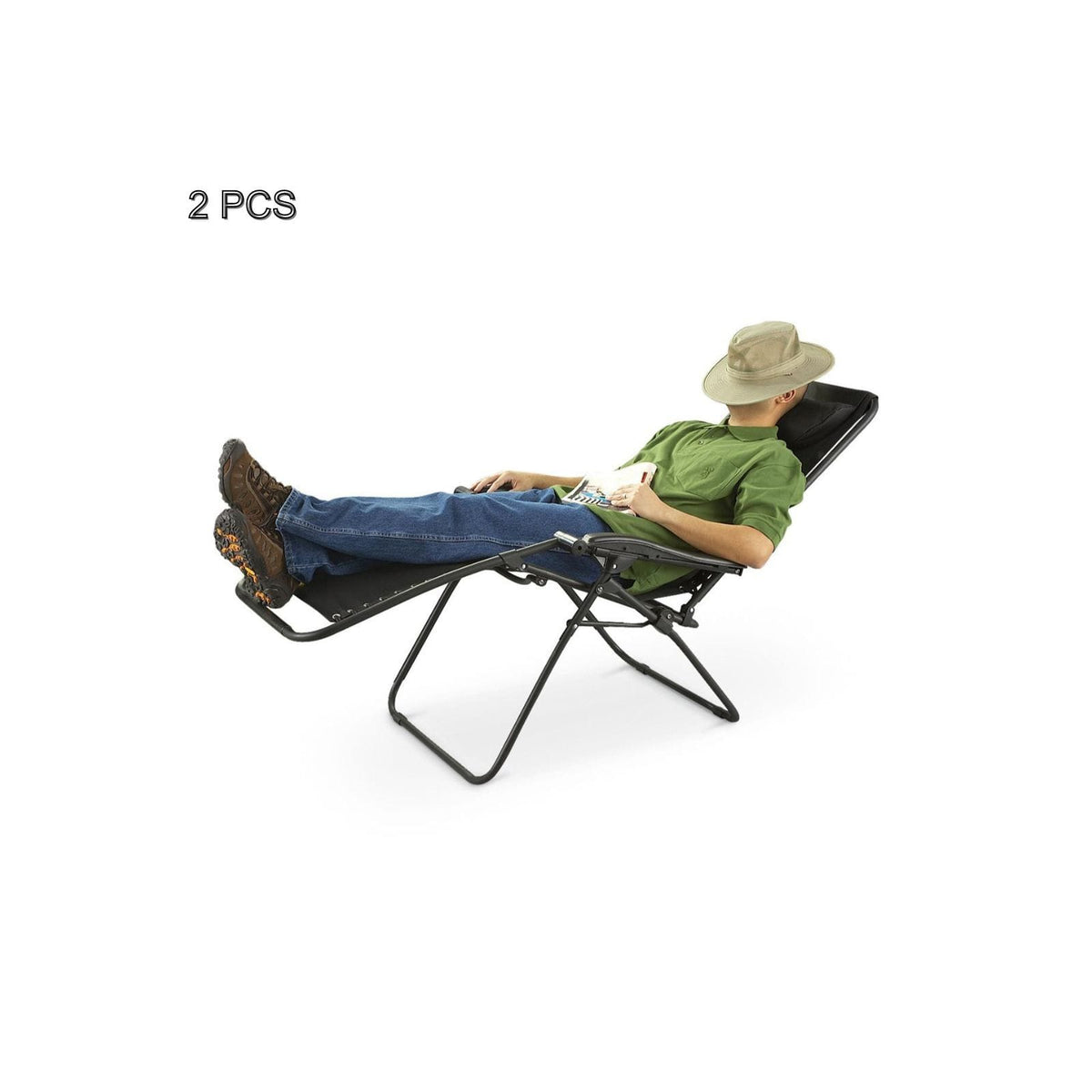 Reclining Chair Black Folding 65x110x90cm