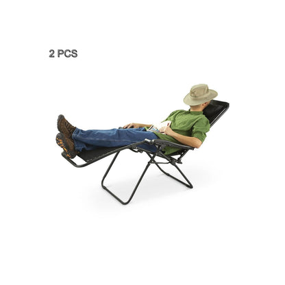 Reclining Chair Black Folding 65x110x90cm