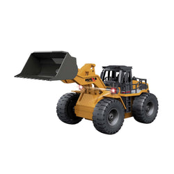 Remote Control Model Bulldozer Truck (Yellow), Driving Cab And Scoop