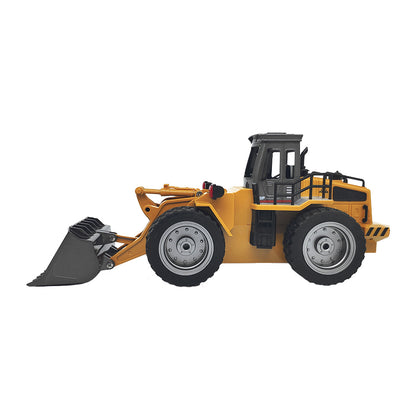 Remote Control Model Bulldozer Truck (Yellow), Driving Cab And Scoop