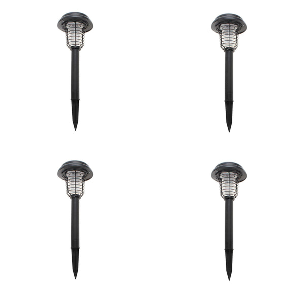  Lenoxx Wireless Solar-Powered Mosquito Killer Lamp (4-Piece, Black)