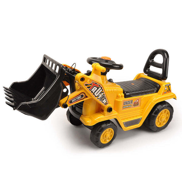  Ride-On Children'S Digger (Yellow) W/ Interactive Gear Stick & Scoop