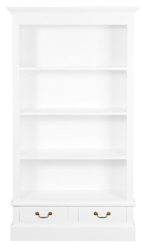  Tasmania 2 Drawer Bookcase (White)