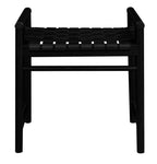 Seater Bench with Leather (Black)