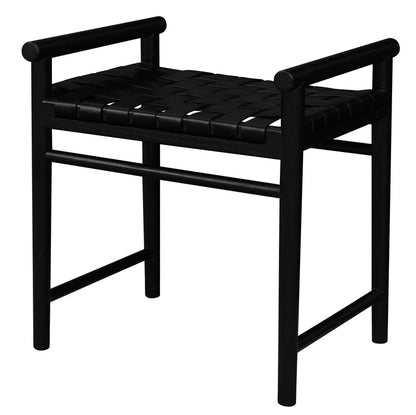 Elliot Single Seater Bench with Genuine Leather (Natural)