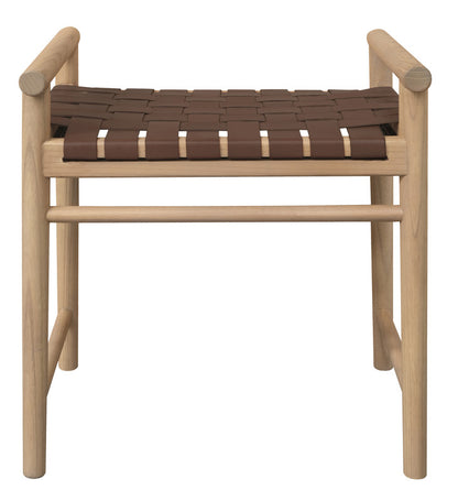 Seater Bench with Leather (Black)