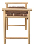 Seater Bench with Leather (Black)