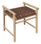 Seater Bench with Leather (Black)