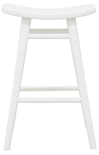 Oval Solid Timber Counter Stool (Black)